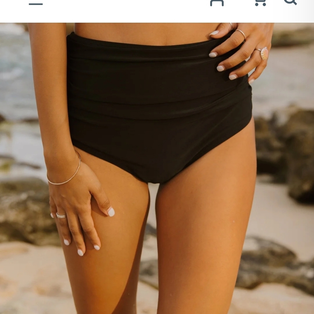 Nani Swim High Rise Rouched Bottoms - Picture 2 of 7